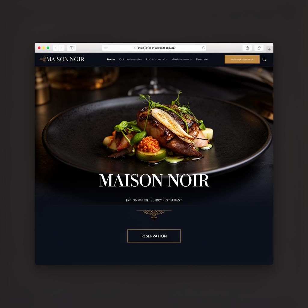 Maison Noir — Fine Dining website built by Elite Web Group