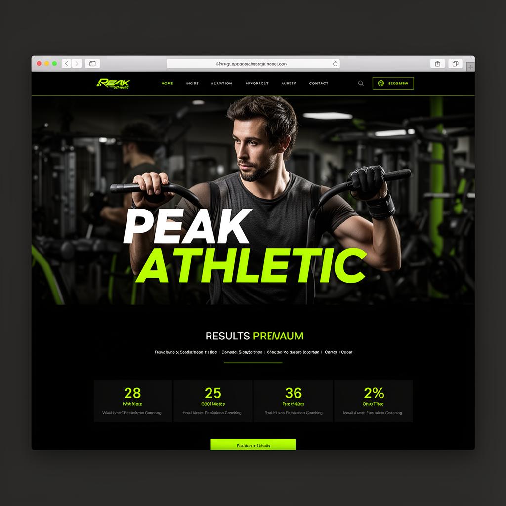 Peak Athletic — Coaching & Training website built by Elite Web Group