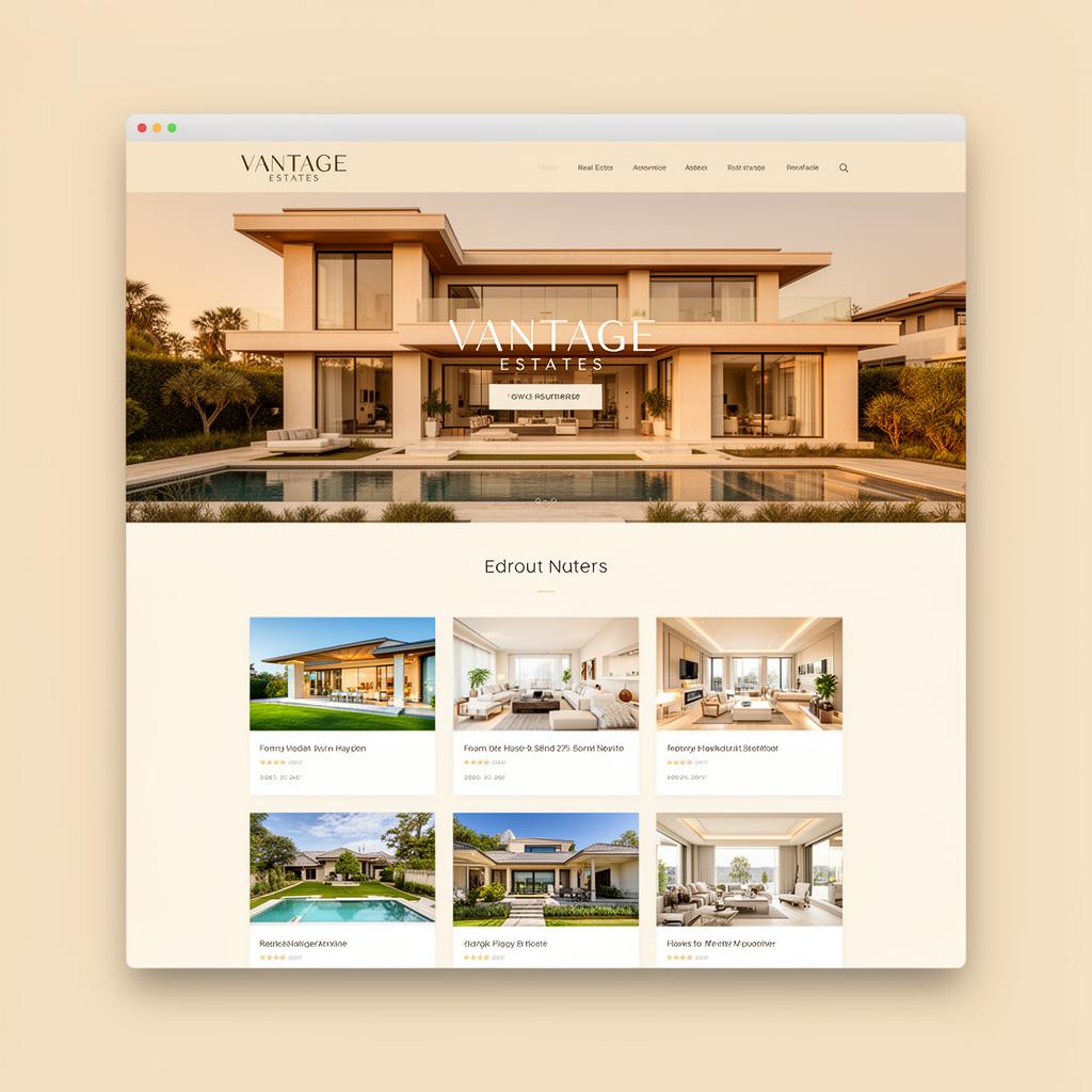 Vantage Estates — Luxury Listings website built by Elite Web Group